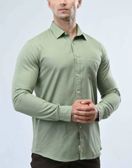 Ebony Casual Long Sleeve Slim Fit Mens Shirt