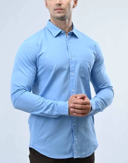 Ebony Casual Long Sleeve Slim Fit Mens Shirt