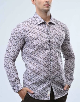 Ebony Casual Long Sleeve Slim Fit Mens Shirt