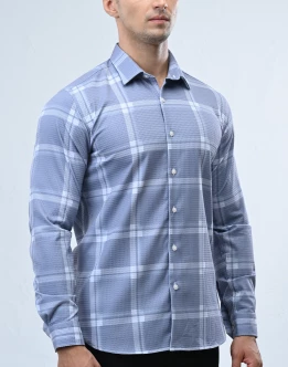 Vantage Sport Printed Slim Fit Long Sleeve Mens Shirt