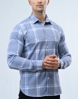 Vantage Sport Printed Slim Fit Long Sleeve Mens Shirt