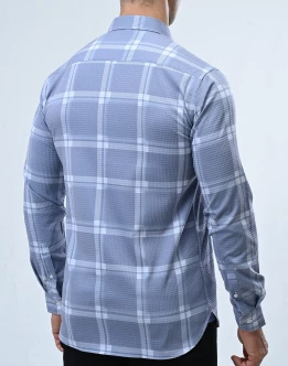 Vantage Sport Printed Slim Fit Long Sleeve Mens Shirt