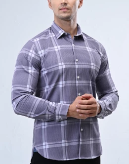 Vantage Sport Printed Slim Fit Long Sleeve Mens Shirt