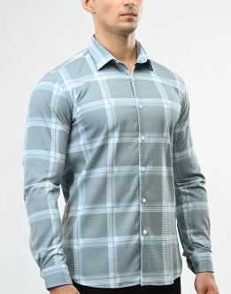 Vantage Sport Printed Slim Fit Long Sleeve Mens Shirt