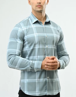 Vantage Sport Printed Slim Fit Long Sleeve Mens Shirt