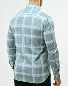 Vantage Sport Printed Slim Fit Long Sleeve Mens Shirt