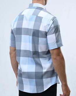 Vantage Sport Printed Slim Fit Short Sleeve Mens Shirt