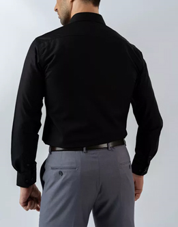 Mens Long Sleeve Black Formal Shirt