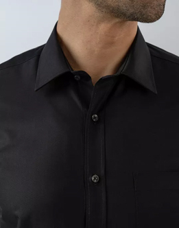 Mens Long Sleeve Black Formal Shirt