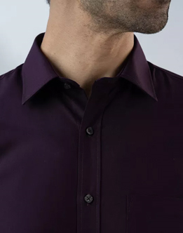 Mens Long Sleeve Dark Purple Formal Shirt