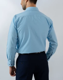 Mens Long Sleeve Sky Blue Filafil Formal Wear Shirt