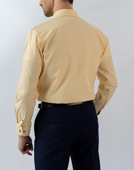 Mens Long Sleeve Yellow Filafil Formal Wear Shirt