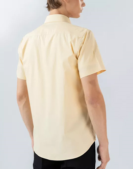 Mens Short Sleeve Yellow Filafil Formal Wear Shirt