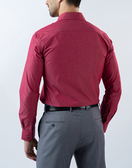 Mens Long Sleeve Red Filafil Formal Wear Shirt