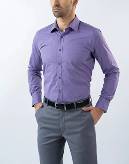 Mens Long Sleeve Light Purple Filafil Formal Wear Shirt