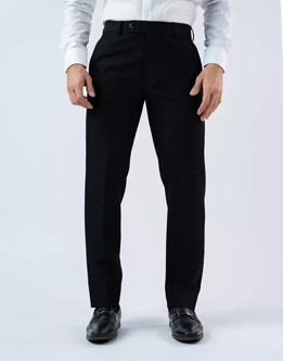 Vantage Blue 4 Way Stretch Regular Fit Black Formal Wear Trouser