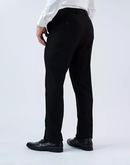 Vantage Blue 4 Way Stretch Regular Fit Black Formal Wear Trouser