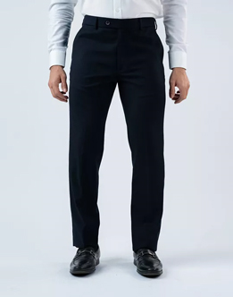 Vantage Blue 4 Way Stretch Regular Fit Blue Formal Wear Trouser