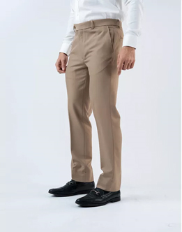 Vantage Blue 4 way Stretch Beige Formal Wear Trouser