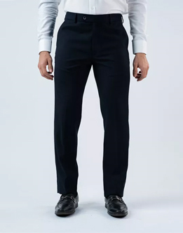 Vantage Blue Auto Flex Blue Ultra Slim Fit Formal Wear Trouser