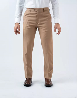 Vantage Blue Auto Flex Beige Ultra Slim Fit Formal Wear Trouser