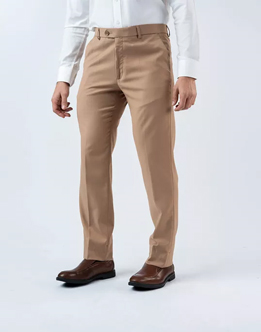 Vantage Blue Auto Flex Beige Ultra Slim Fit Formal Wear Trouser