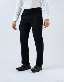  Vantage Mens  Regular Fit Black Formal Wear  Trouser