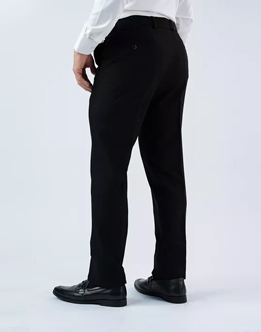  Vantage Mens  Ultra Slim Fit Black Formal Wear  Trouser