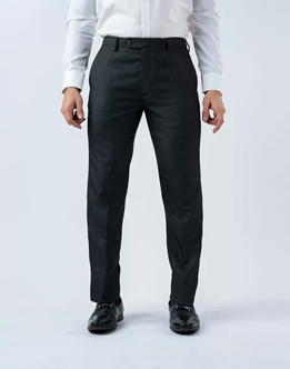 Vantage Blue Ultra Slim Fit Grey Check Formal Wear Trouser