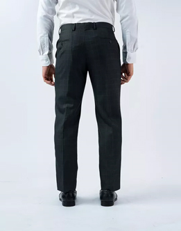 Vantage Blue Ultra Slim Fit Grey Check Formal Wear Trouser