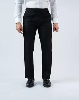 Vantage Blue Ultra Slim Fit Black Micro Check Formal Wear Trouser