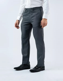 Vantage Blue Ultra Slim Fit Grey Micro Check Formal Wear Trouser